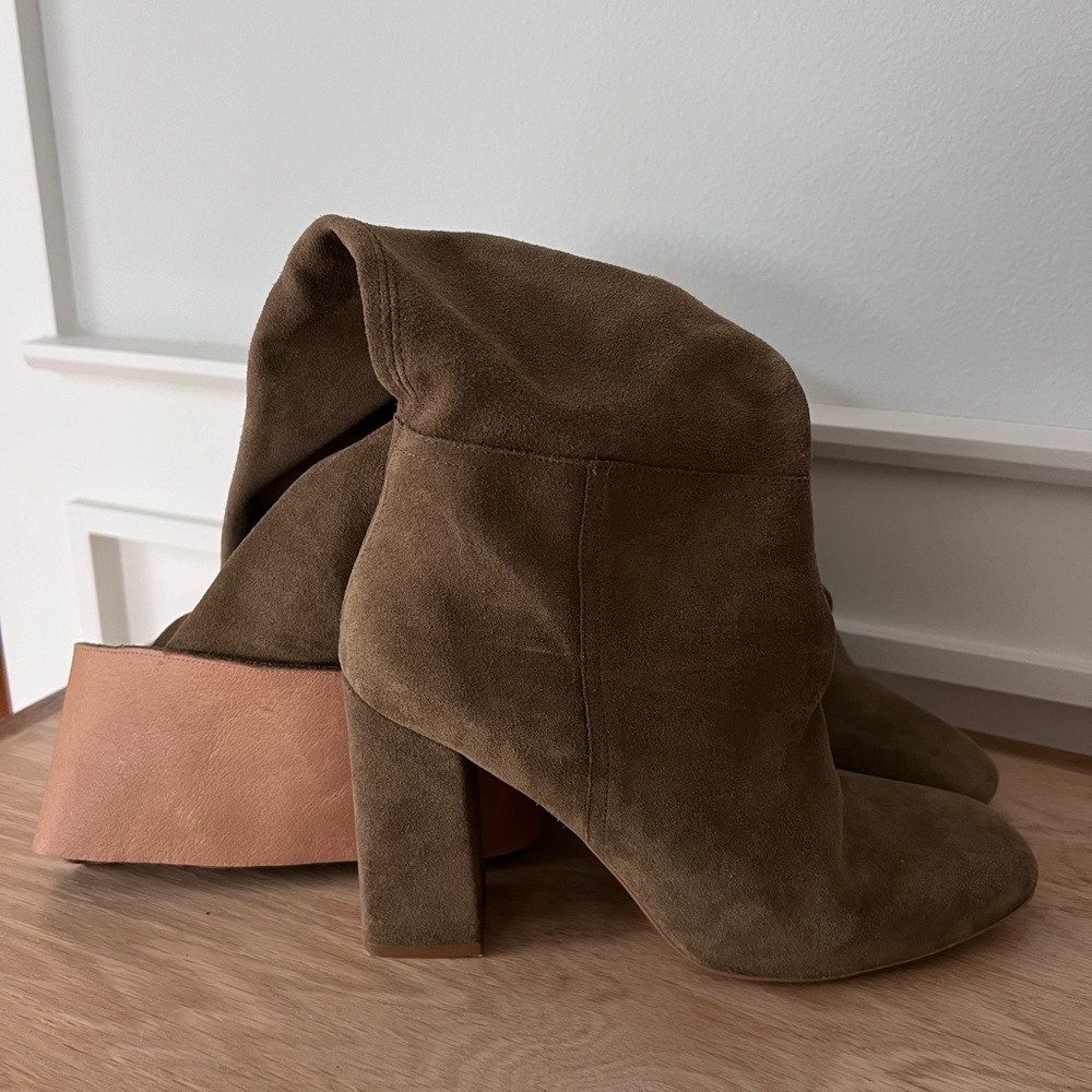 Free people high heel over knee suede boots size 41.